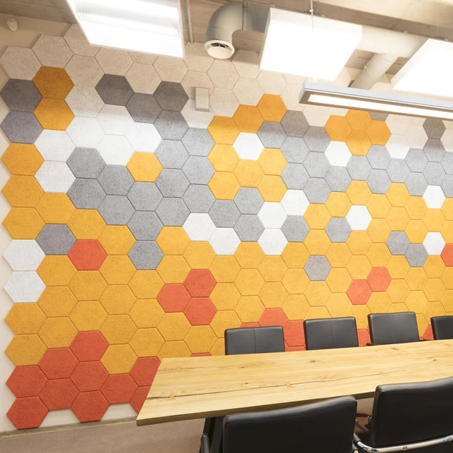 Recording Studio Wall Soundproof Board Self-adhesive Fireproof Pet Polyester Fiber Acoustic Panels With Sticker