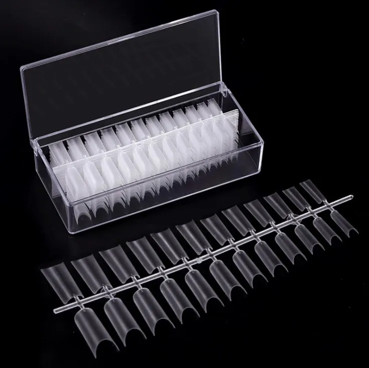 504 шт./кор. Abs Материал Ультратонкие салонные острые французские накладные ногти обширные искусственные ногти