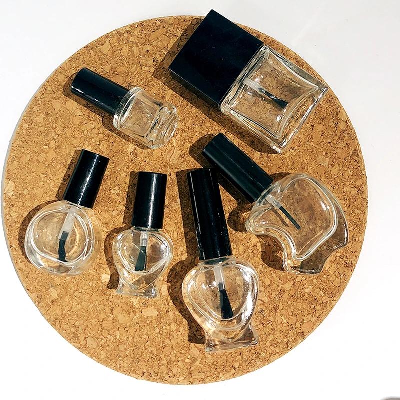 
Manufacturers Luxury 8ml 5ml Empty 10ml 13ml UV Gel 15 ml Glass Gel Nail Polish Bottle with Black Brush Caps in Bulk for Sale 