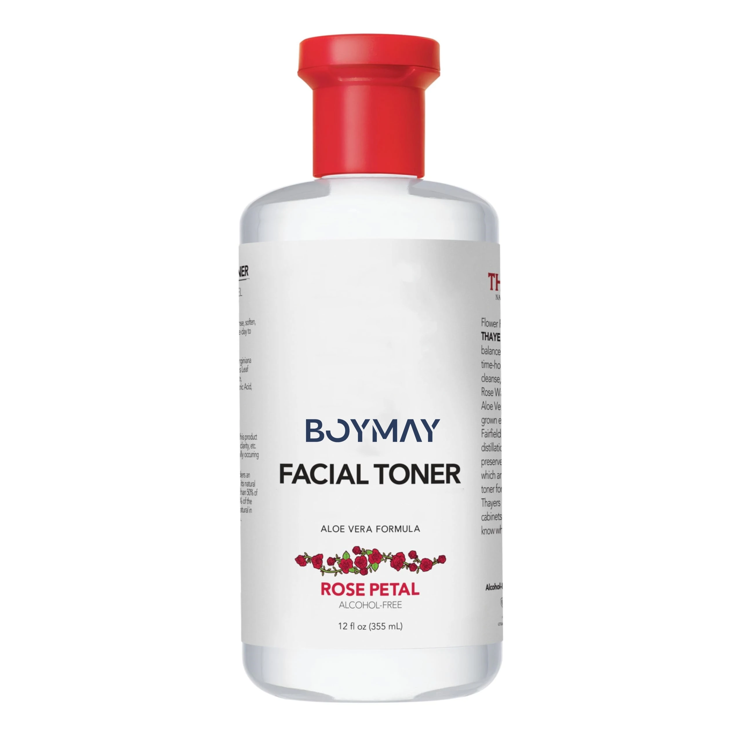 12oz Alcohol-Free Soothing Hydrating Refreshing Rose Petal Witch Hazel Facial Toner For Glowing Combination Skin