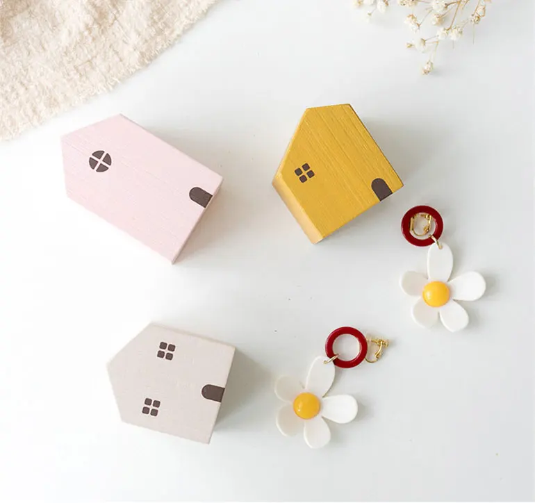 Kids Wooden Blocks Toys House Forest Building Blocks Decorative Houses Wooden Village Little Houses Kids Room Decor