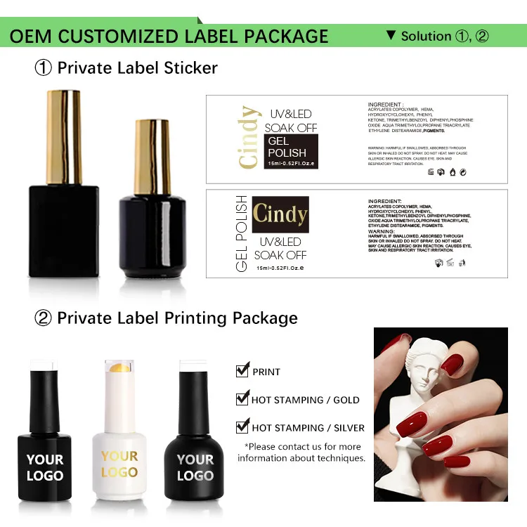 Yizhishang custom private label nowipe high shine egg shell gel top coat