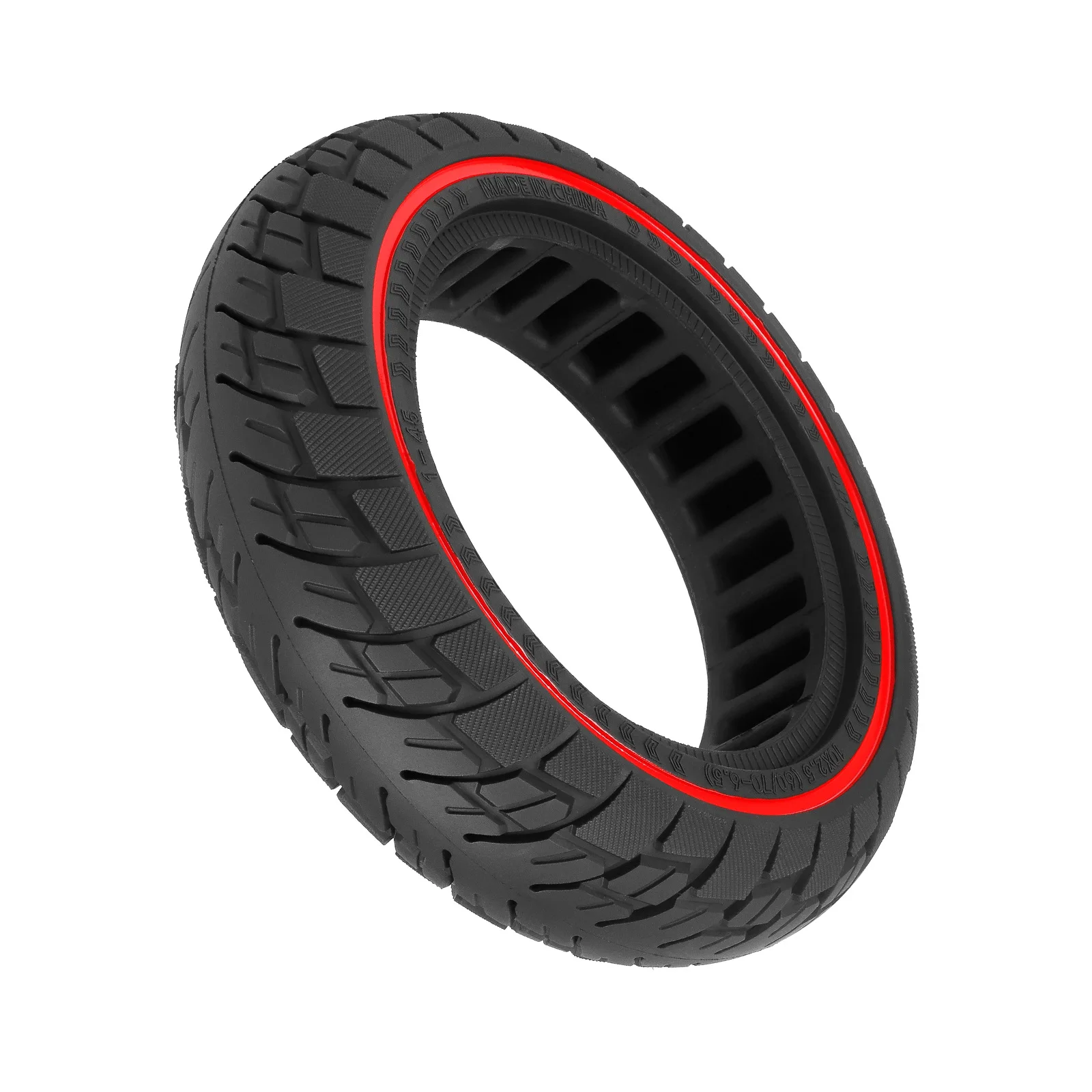 10*2.5 red ring solid tire slot 45mm for Ninebot Max G30 series electric scooter