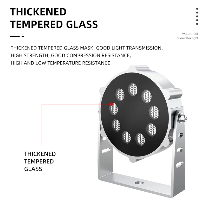 New housing design 316ss material outdoor spotlight underwater light RGB 15W IP68 colorful led swimming pool light