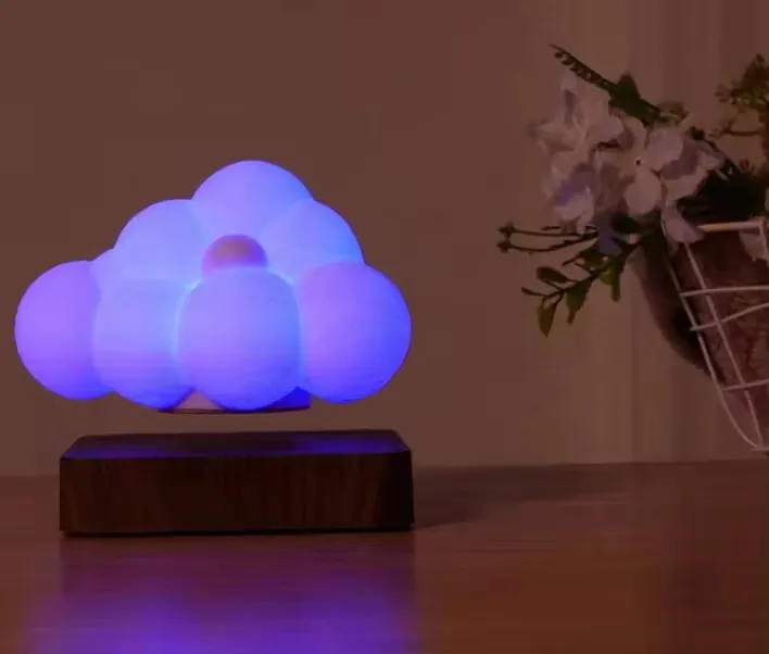 Magnetic Levitation Cloud Lamp Home Decoration Creative Night Lamp Wooden Living Room Simple Wall Lamp