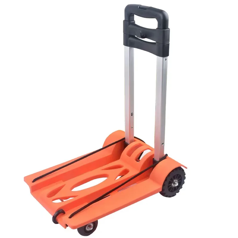 
warehouse strengthen frame portable hand luggage hand push moving aluminum folding hand carts 