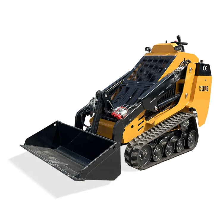 Chinese Cheap Epa Engine Diesel Wheel Crawler Skidsteer Mini Track Skid Steer Loader With Track Attachments