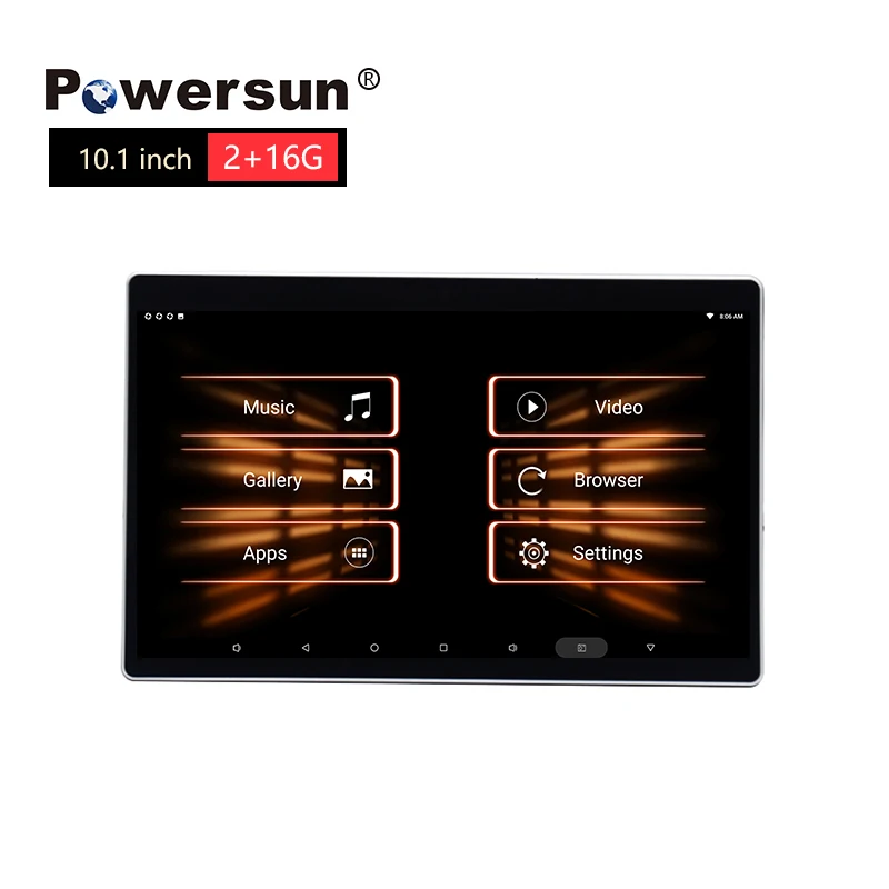 Powersun 10 1 дюймов 4K высокой четкости Android 12 Автомобильный рекламный дисплей