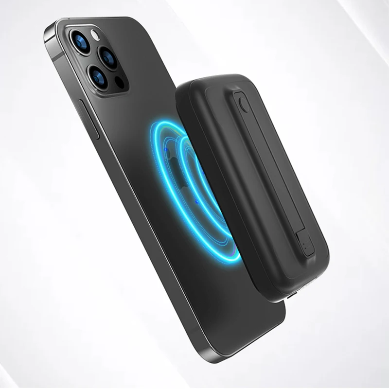 
Hot Sale magnetic power bank Wireless Mobile Phone Battery Case Rechargeable 5000mAh For mobile phone Max OEM ODM 
