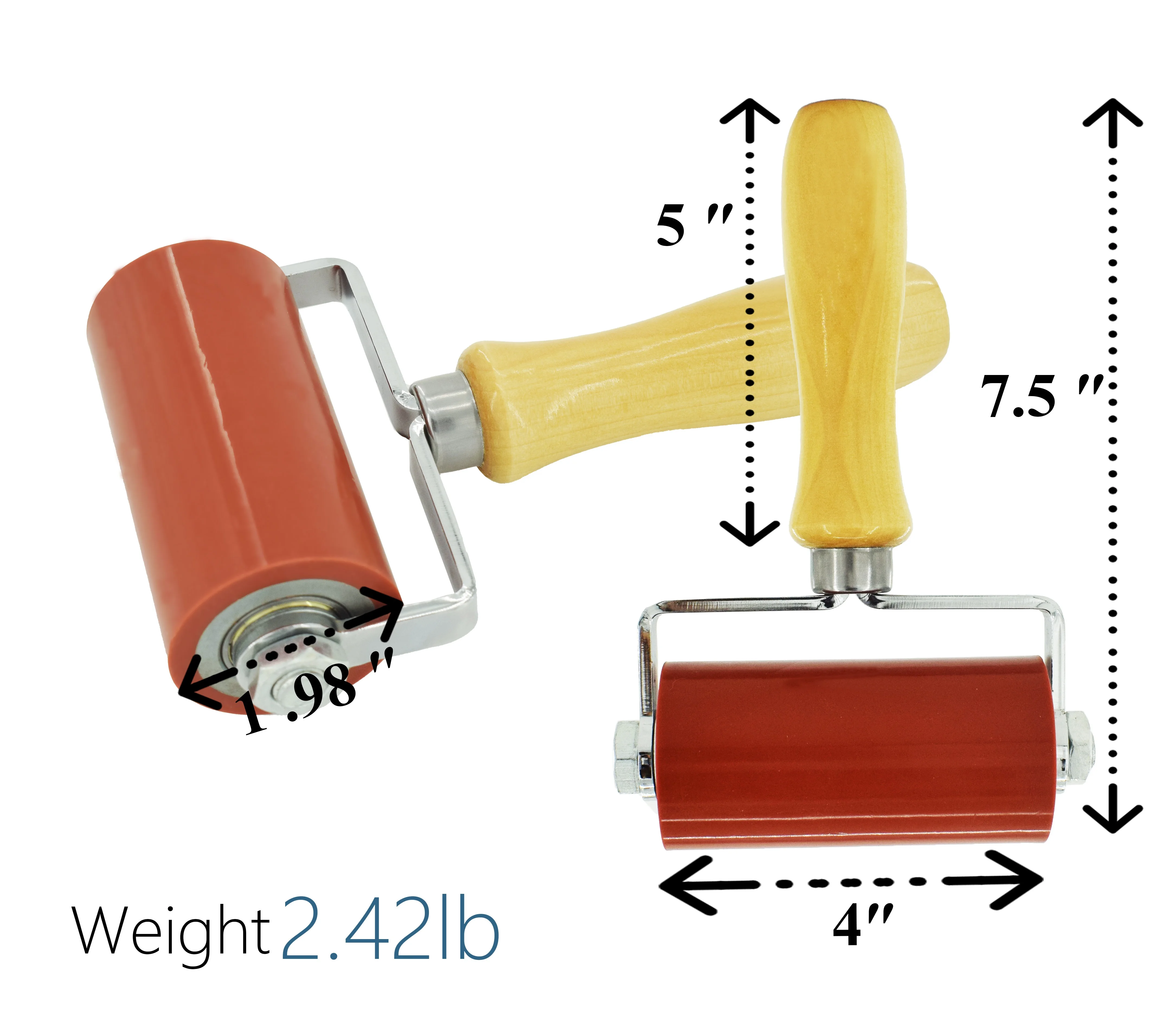 Heavy Duty 100mm Silicone Seam Roller for Roofing Tape and Vinyl Plank Flooring, 4 Inch Wide Seam Rollers for RV Roofing Tape