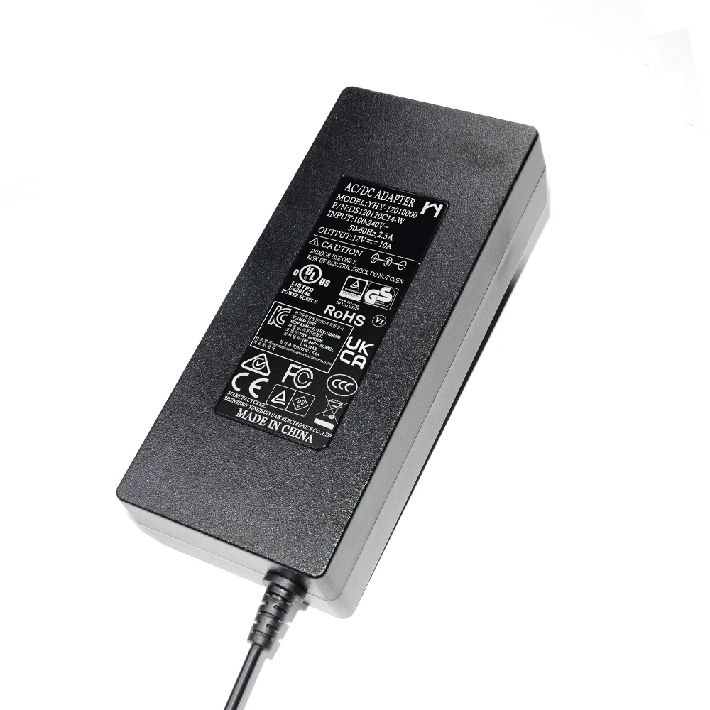 12v10a120w led AC DC Power adapter 120W 12V 10A Switching Power Supply YHY-12010000 UL62368 CE UKCA PSE KC SAA RCM