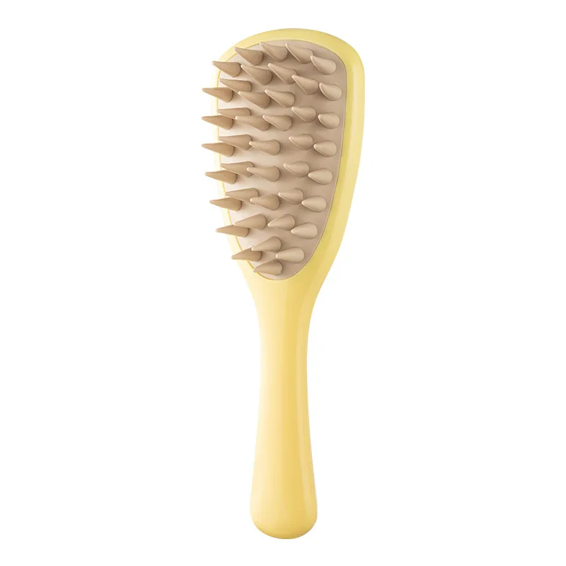 Ginkgo Biloba Silicone Long-handled Scalp Wet and Dry Dual Massage Shampoo for Women to Comb Hair