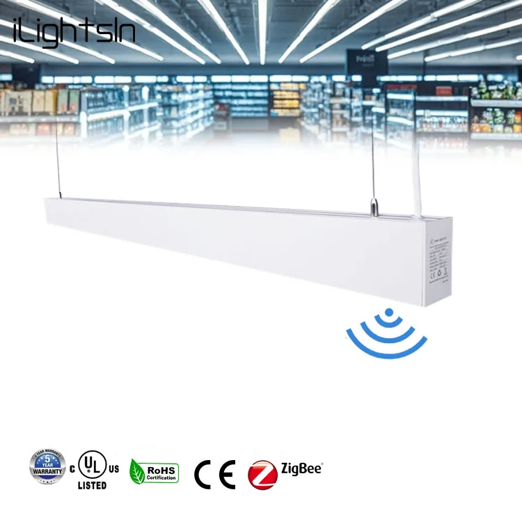 Hot Sale Commercial Anti Dazzle Linear Pendant Light Ceiling Office Pendant Linear Led Batten Linear Light