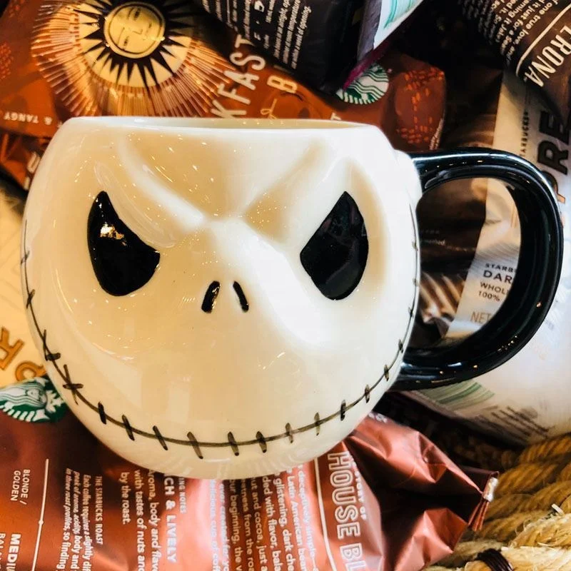 Shocking Christmas Eve Jack Mugs Halloween Spoof Ceramic Pumpkin Coffee Cups Custom Logo Christmas Cup