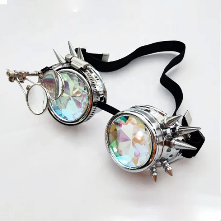 Funny Steampunk Glasses Retro Party Cosplay Eyewear Sunglasses Punk Kaleidoscope Glasses