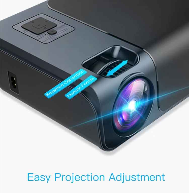 Wireless Native 1920 x 1080P Higher Brightness Android Projector HiFi Stereo Speaker 10000lumens Full HD LED Mini Projector