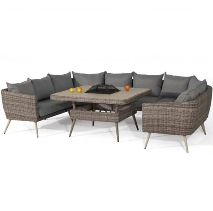 
high quality outdoor garden rattan sectional sofa set furniture 