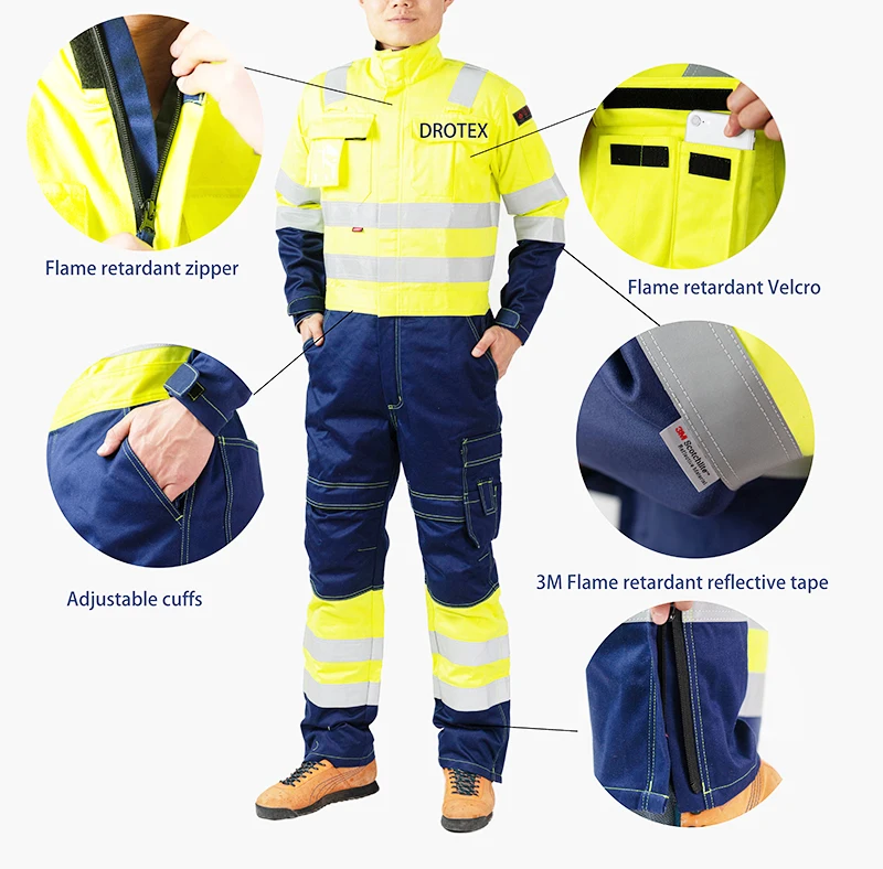Hivis Antistatic Anti Fire Resistant Flame Retardant Clothing for Workwear Uniform