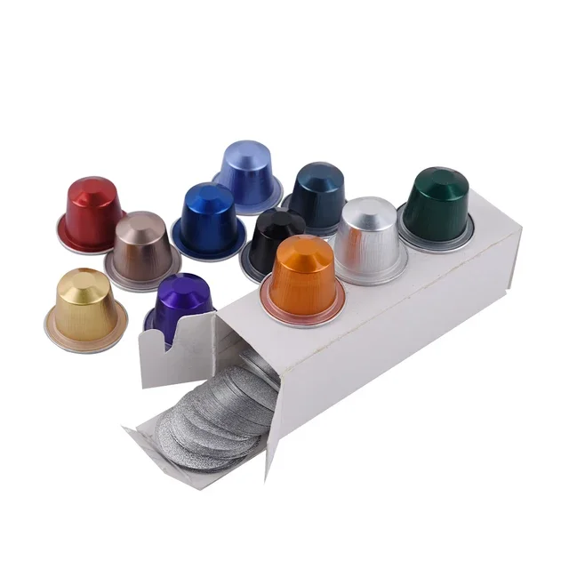 Disposable 15ML empty coffee capsule home-made alu foil cup