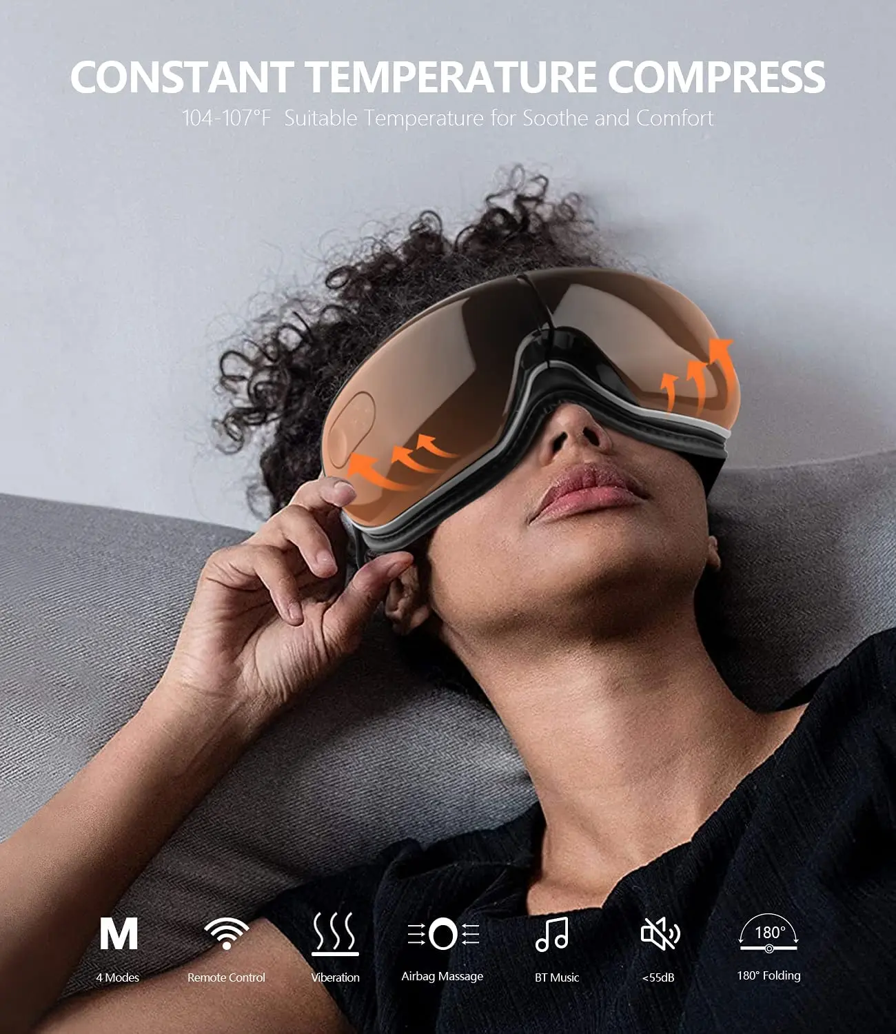 High quality kit heating cooling eye led massager