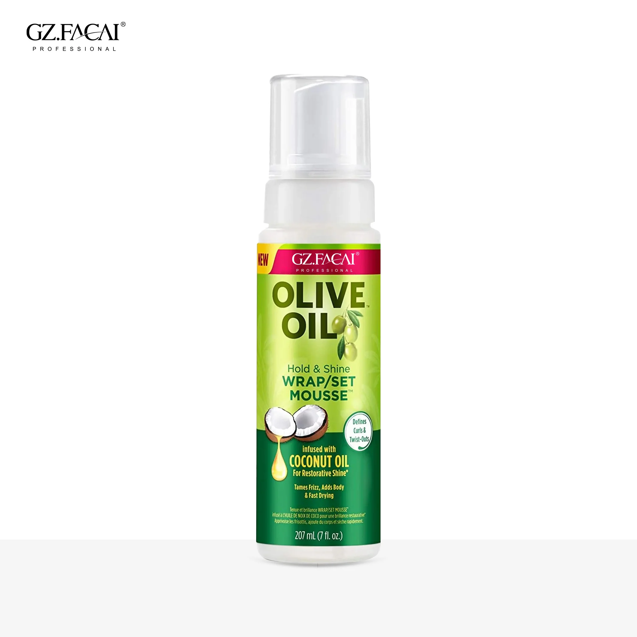 Private Label Strong Hold Long-lasting Non Greasy Non Flaking Hair Styling Foam Mousse For Natural Curly Hair