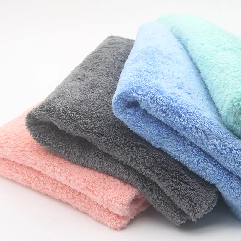 Auto detailing Vehicle drying laser cut edgeless soft 80% polyester 20% polyamide doubleside car wash towel