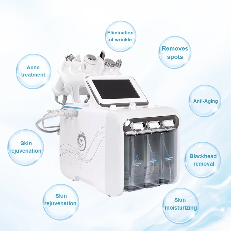 Hydra Dermabrasion Facial Machine Hydra Facial Machine Handpiece Hydra Facial Machine 6 En 1 High Frequency