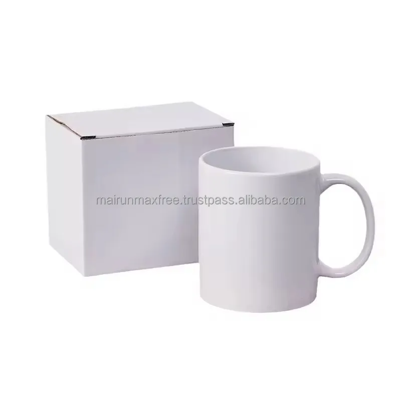 US Wholesale Custom Logo 11oz/15oz High Quality White Sublimation Blanks Product Ceramic Tea Coffee Christmas Ceramic Mug