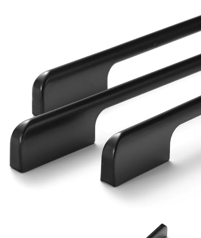 Cabinet Pulls Matte Black zinc alloy Kitchen Drawer Pulls Cabinet Handles drawer handle Customize Casting Stainless Steel Handle