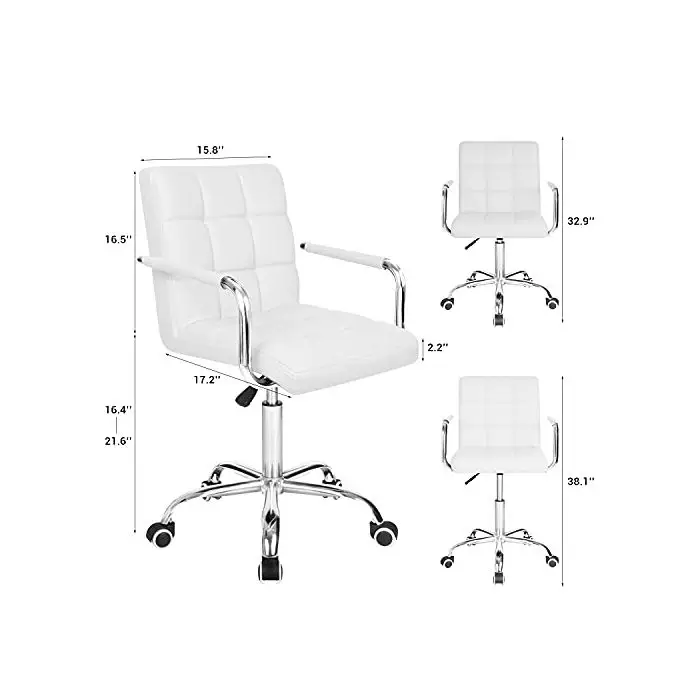 Comfortable Ergonomic Boss Pu Leather Sillas Oficina Swivel Chromed Based Executive Office Chairs