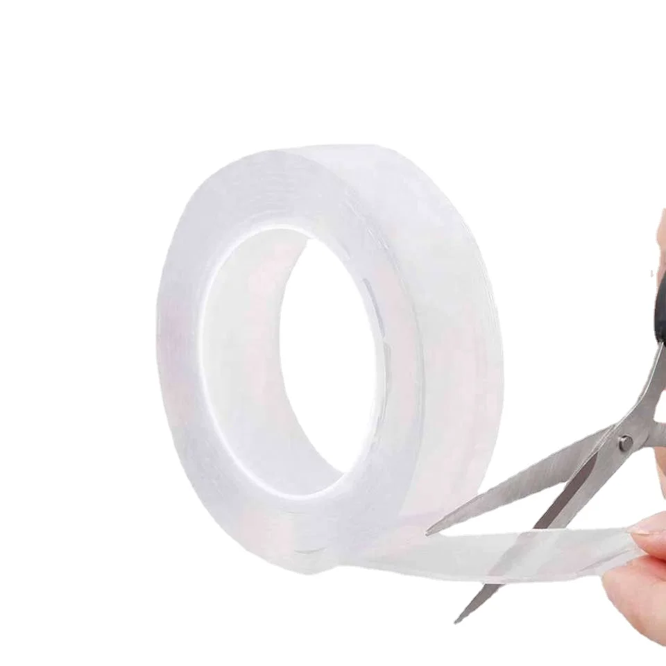 Double Sided Washable Adhesive Tape Multifunctional Removable Transparent Grip Tape Free Sample Nano Tape