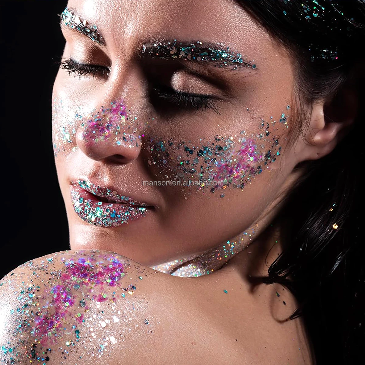 2023 Eye Makeup Cosmetic Eyeshadow Body Face  Hair MuitiChrome Holographic Chunky Glitters Chameleon Eyeshadow Gel Glitter