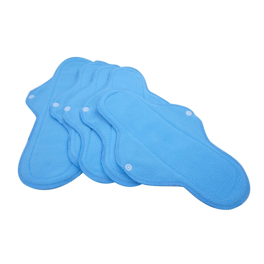 Comfortable soft women sanitary napkin solid reusable bamboo mom product cloth factory winged sanitary napkin for female pads