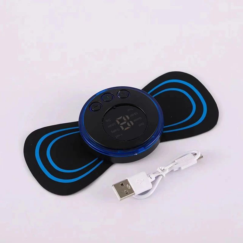 Portable Neck Massager Mini Electric Convenient Intelligent Cervical Massage Stickers Meridian Massager Muscle Relief Pain
