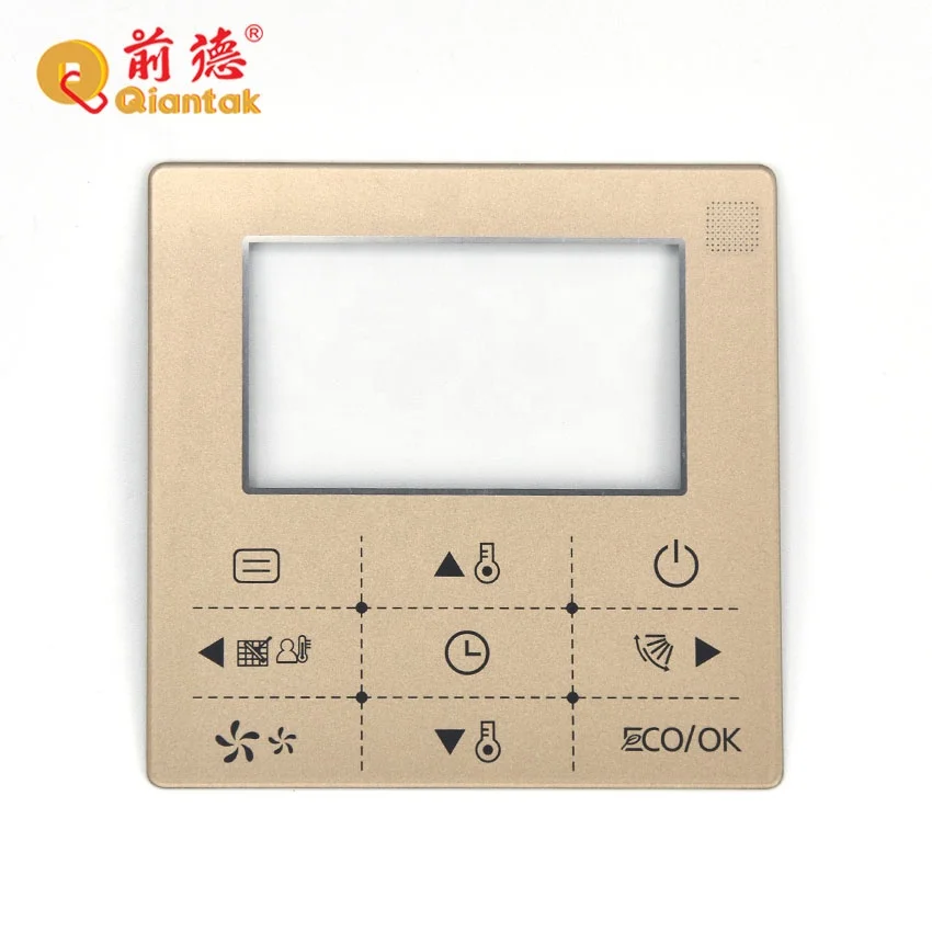 Custom Design Silk Printing Touch Panel Adhesive Overlay Membrane Switch Overlay Manufactures Acrylic Front Panel