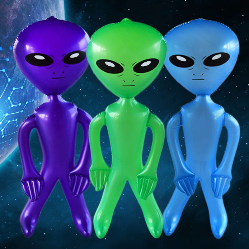 Wholesale PVC Giant Alien Inflatable Toys 170cm Plastic Inflatable Green Alien Toys for Halloween Toy Green Alienware Decoration