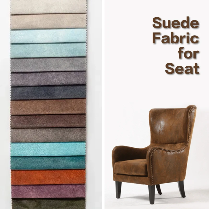 yarn dyed Stain Repellent Memory Oilproof  custom poly car seat textile material cloth Suede fabric for car seat