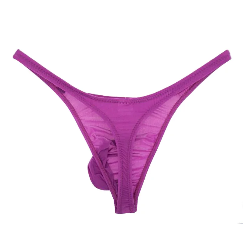 
Factory Direct sales Sexy Men Underwear Bikinis Ultra-thin Thongs Male Fashion Sissy Nylon Mens G string 