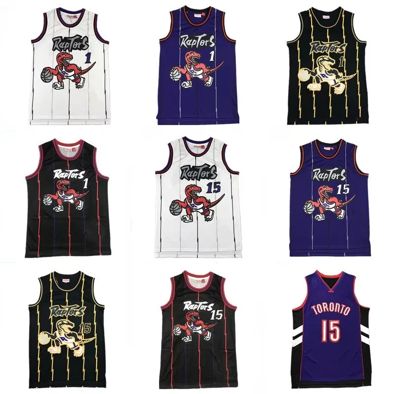Wholesale Retro Quick Dry Mesh Tracy Mcgrady 1 15  Uniform Shirt High Quality Embroidered Basketball Jerseys For Men
