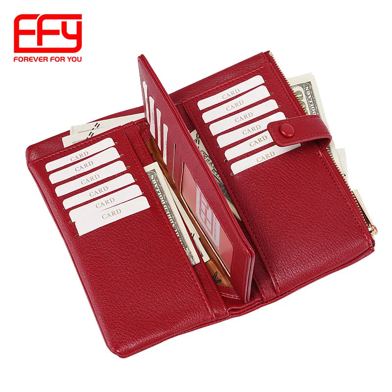 New Style Ladies Purse Long Zipper Purse Stylish Simple Large Capacity Wallet Clutch