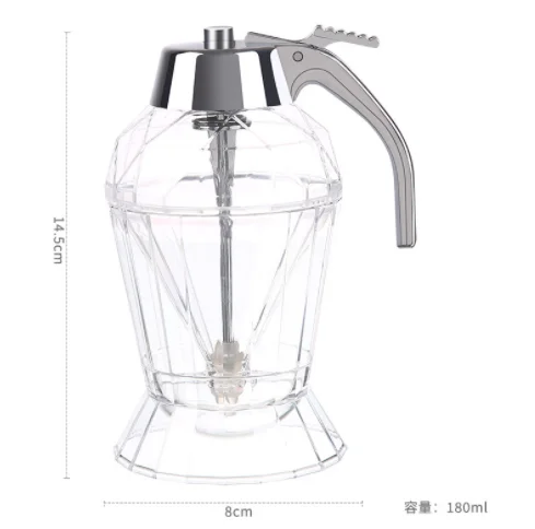 Hot Sale 180ML Plastic Diamond Honey Dispenser Jar Drip-Free Syrup Dispenser Container for Home Cooking and Baking in Kitchen