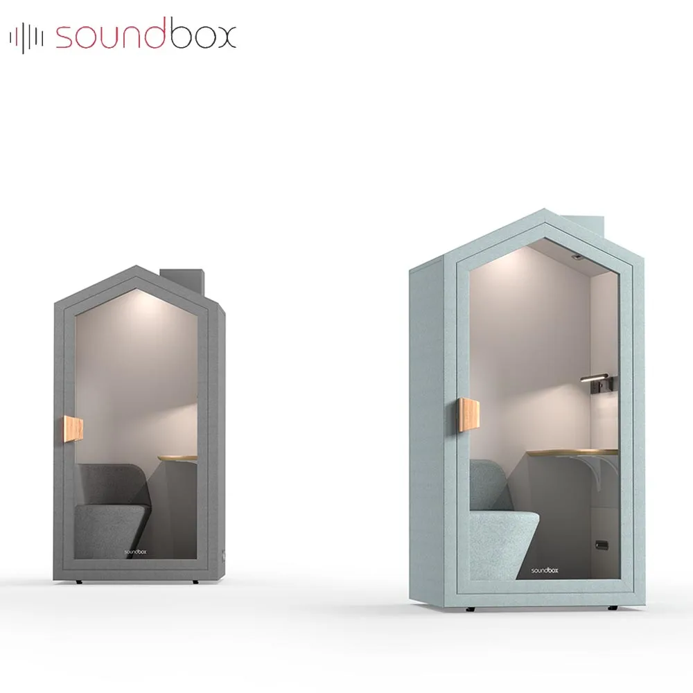 Noise reduction sound proof booth Library private quiet space reading booths