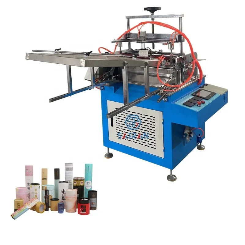 Fast working speed round paper can core tube paper bobbin labeling machine