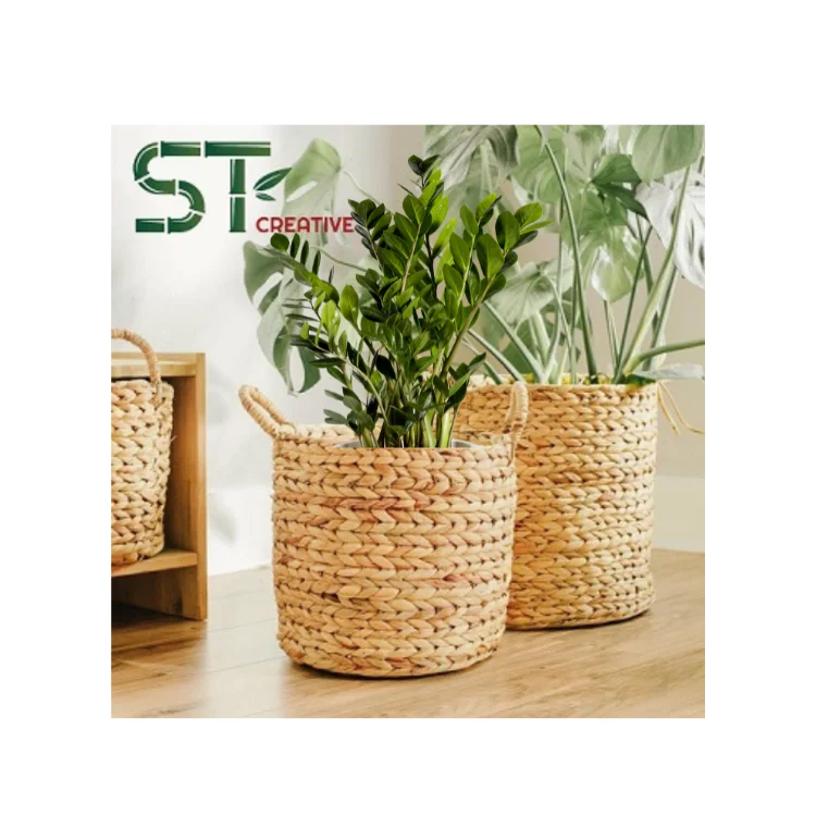 Natural Rattan Flower Pot Storage Basket Indoor/ Eco - Friendly Planter Holder/ Flower Pot Super Cheap Wholesale Made In Vietnam