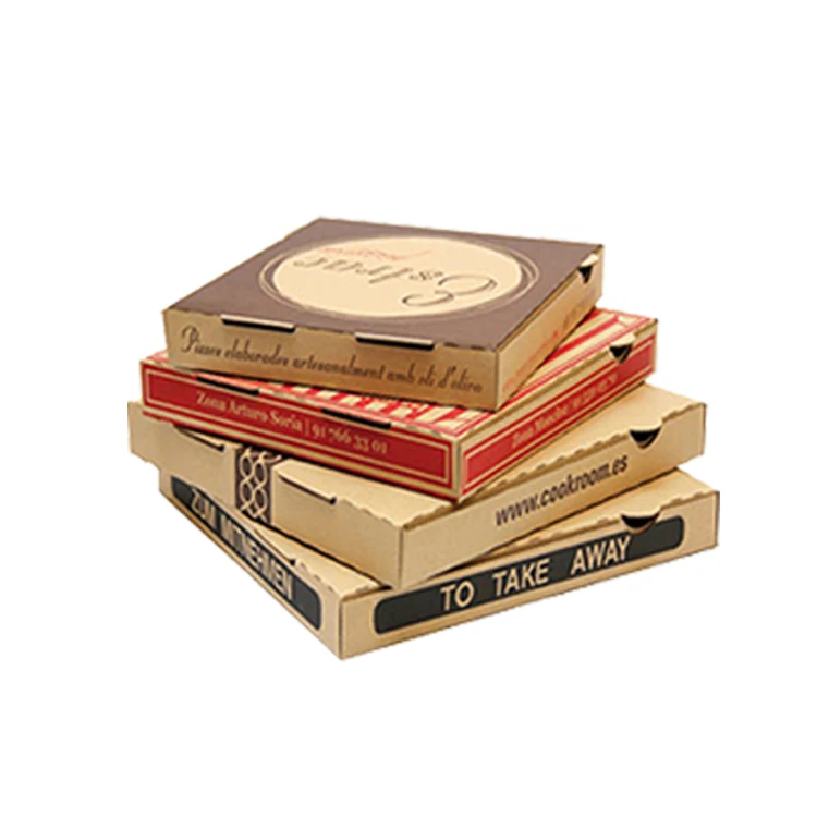 Personalised custom corrugated biodegradable food delivery cardboard factory cheap packaging pizza boxes