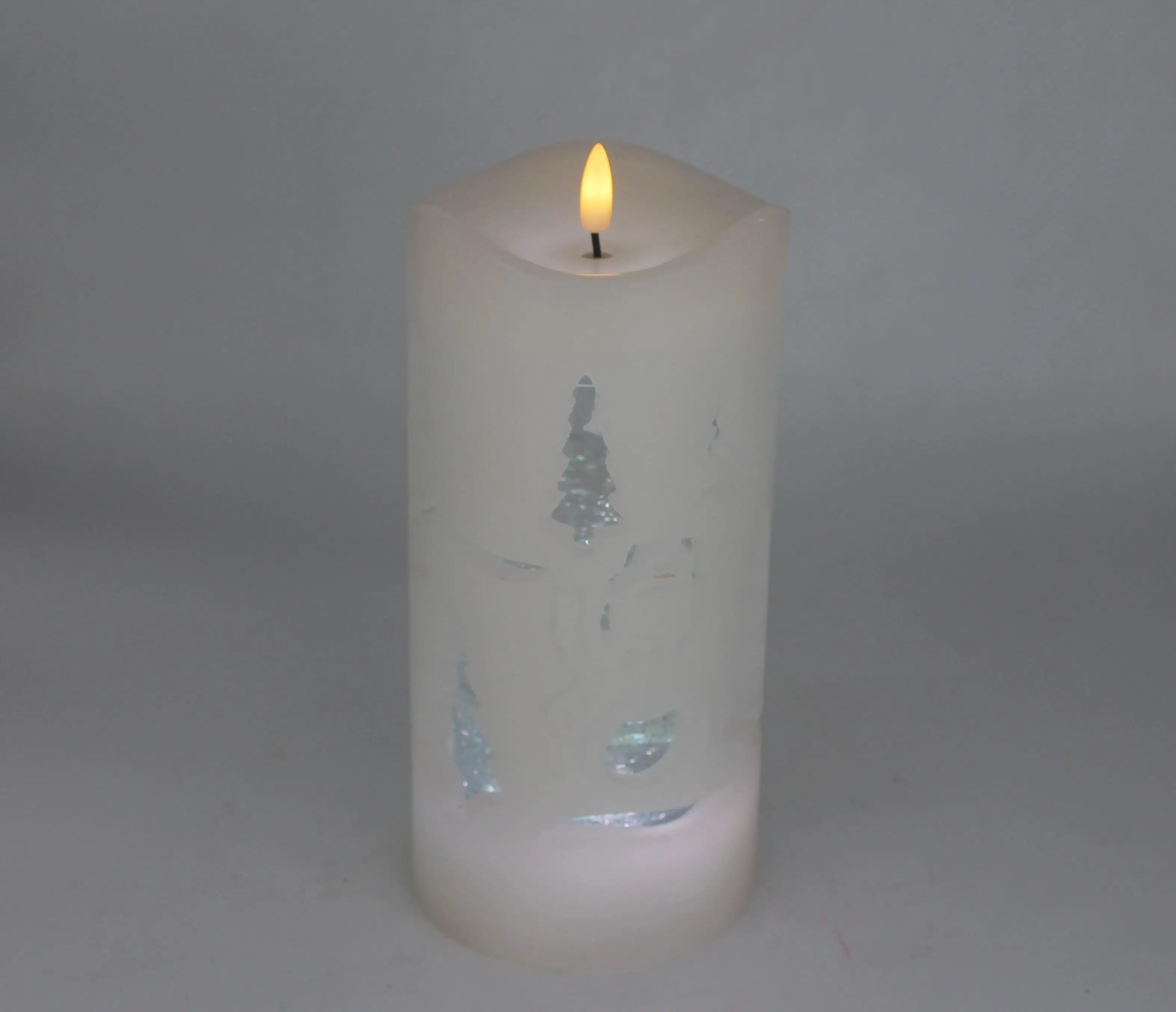 Newly designed Remote control function led 3D flame candle/Water swirl led light candle