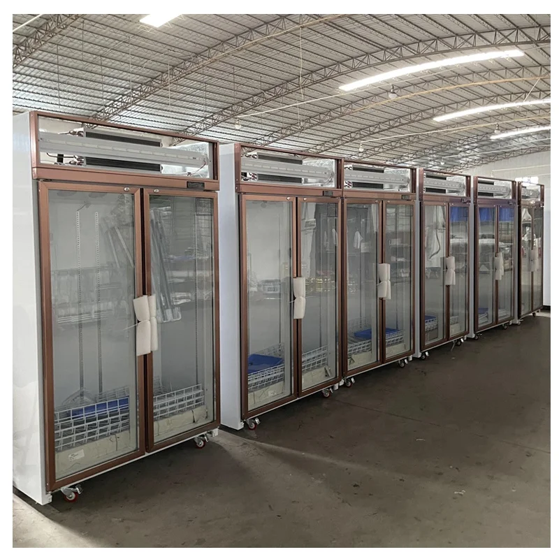 Used commercial vertical freezer air cooled one glass door upright italian ice cream display freezer