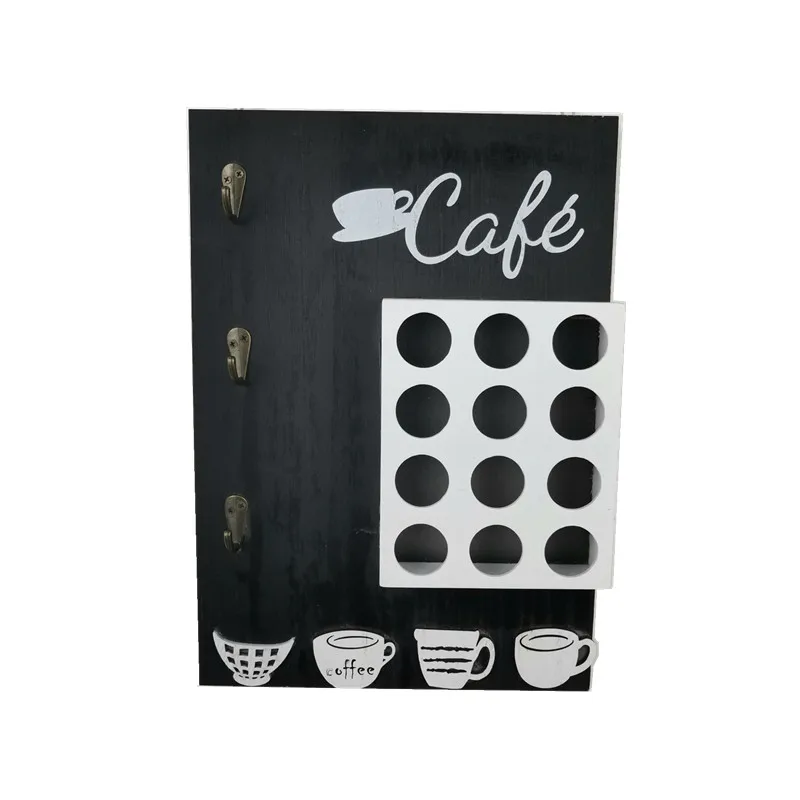 Home Kitchen Organizer wood Coffee Pod Stand Coffee Capsule Holder storage