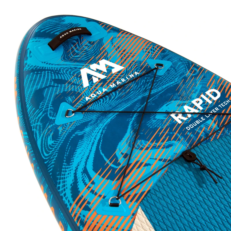 Aqua Marina Rapid - White water Inflatable Stand-up Paddle Board (iSUP), 2.89m/15cm, with river leash