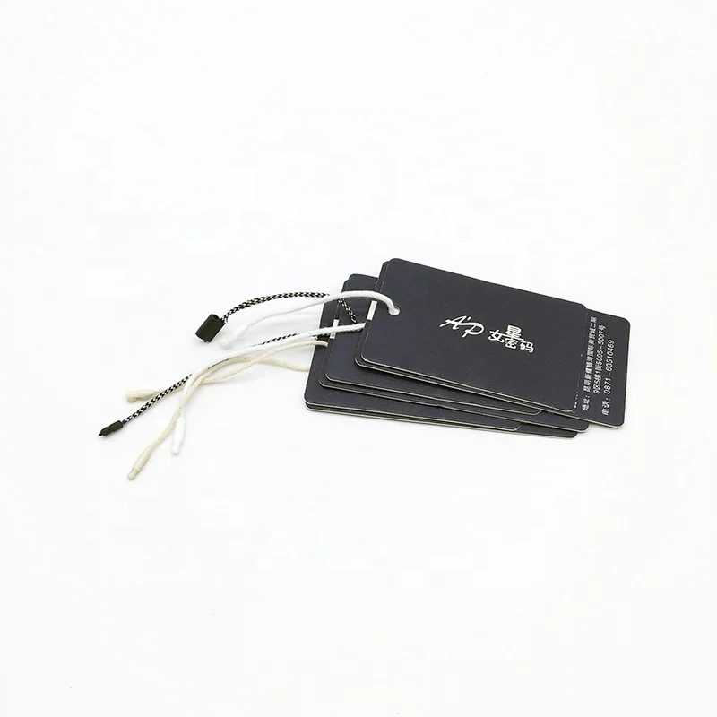 Профессиональные тонкие и длинные черные картонные модные этикетки